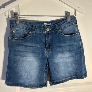 Blue denim 7 For All Mankind denim shorts size 14